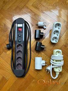 Prodajem Ispravne produžne kablove, utikač i nekoliko razdelnika napona - lopove, Novi Sad